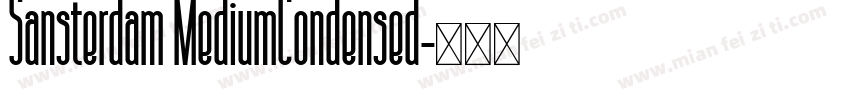 Sansterdam MediumCondensed字体转换